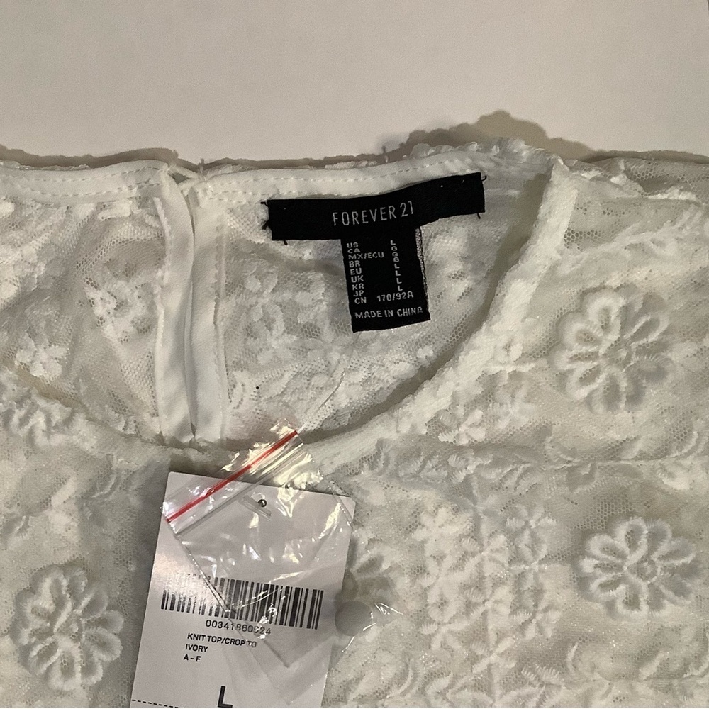 Forever 21 Floral Lace White Blouse - Picture 8 of 8